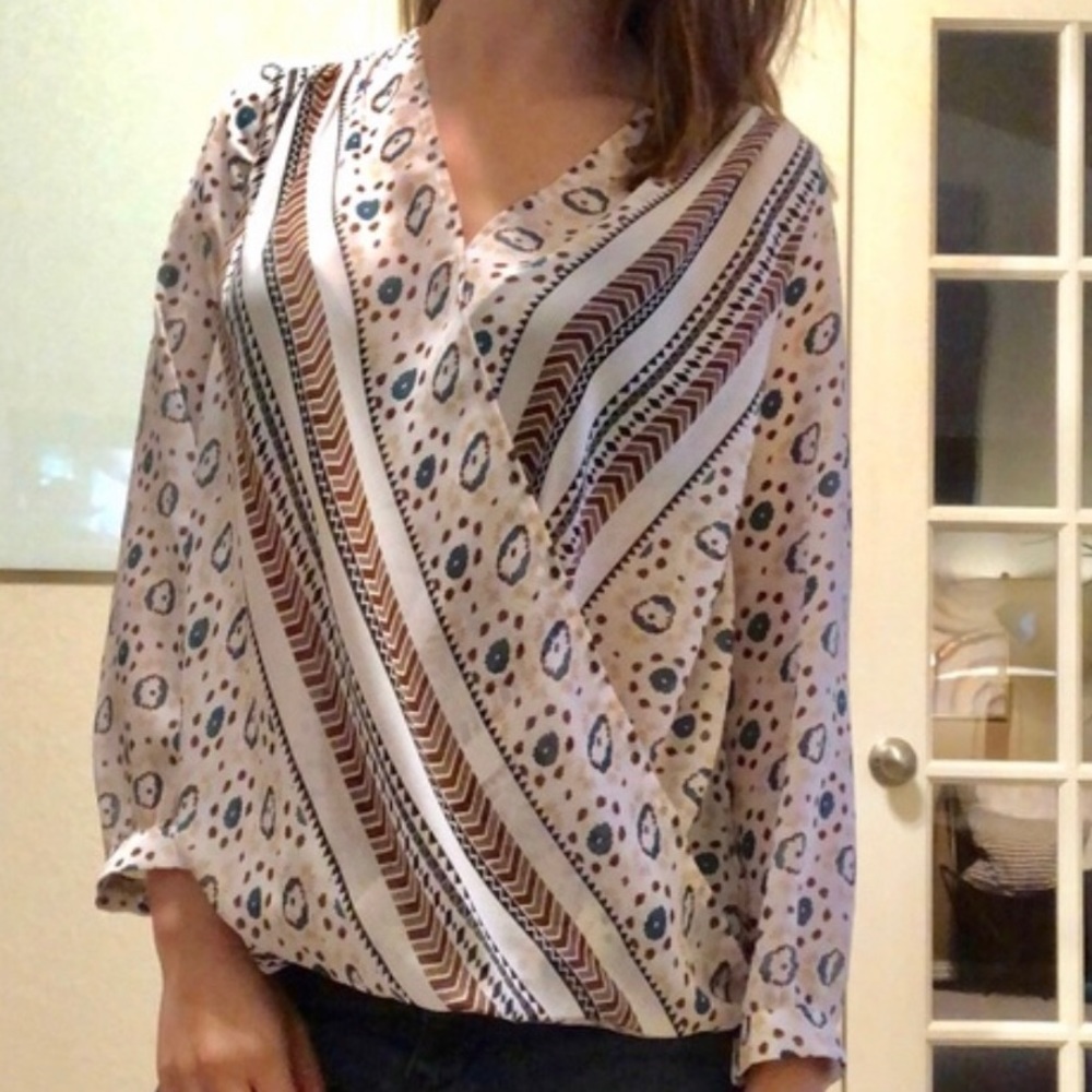 🆕 Fun 2 Fun Geo High Low Blouse - Stitch Fix!